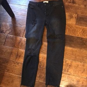 Free People Regan Button-Front Jeans